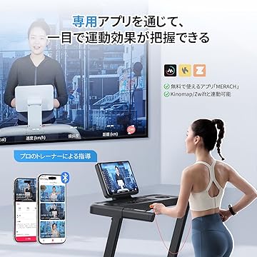 MERACH ランニングラシーン Amazon.co.jp: MERACH Room Runner, Tilt Adjustment, Running